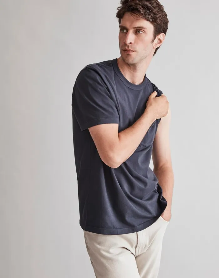 Men Tees Madewell GarmentDyed Allday Crewneck Pocket Tee Twilight
