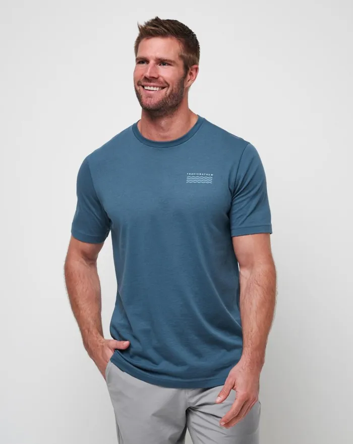 Men Tees TravisMathew BEST BEHAVIOR TEE Dark Teal