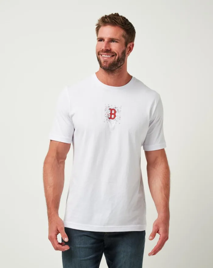 Men Tees TravisMathew BOSTON RED SOX IN THE DUGOUT TEE White