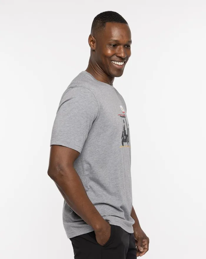 Men Tees TravisMathew EUREKA TEE Heather Grey Men Tees TravisMathew EUREKA TEE Heather Grey