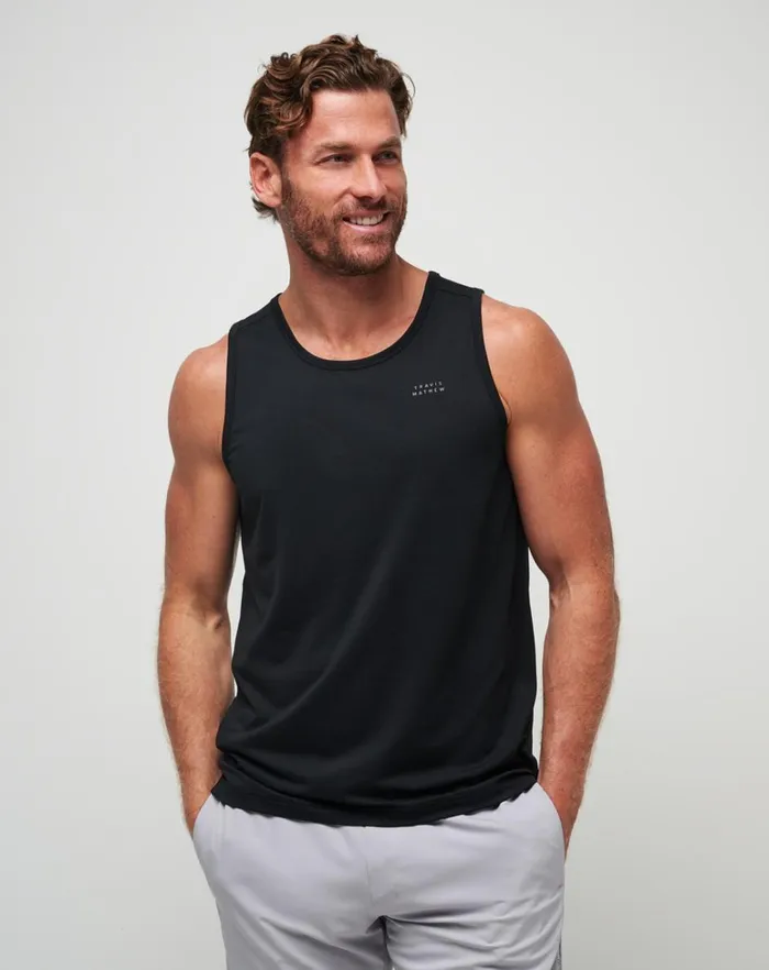 Men Tees TravisMathew HEATER PRO TANK Black