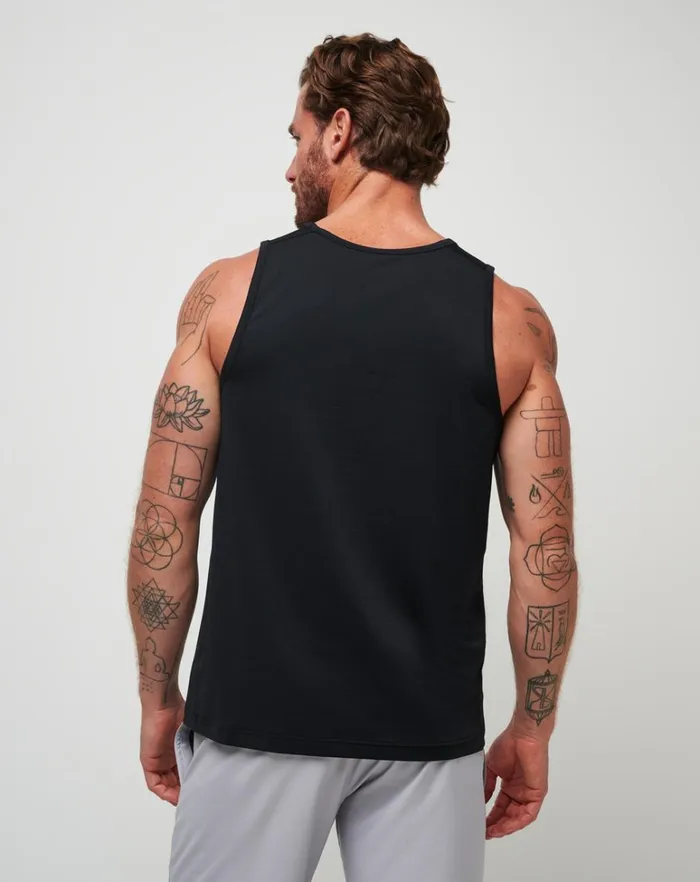 Men Tees TravisMathew HEATER PRO TANK Black