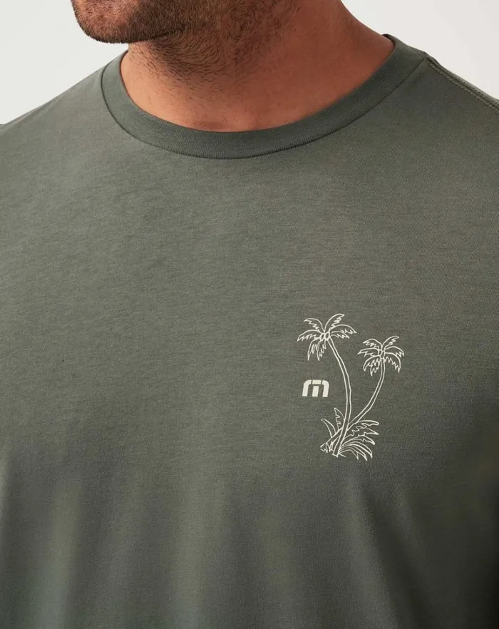 Men Tees TravisMathew ISLAND GEM LONG SLEEVE TEE Dark Olive