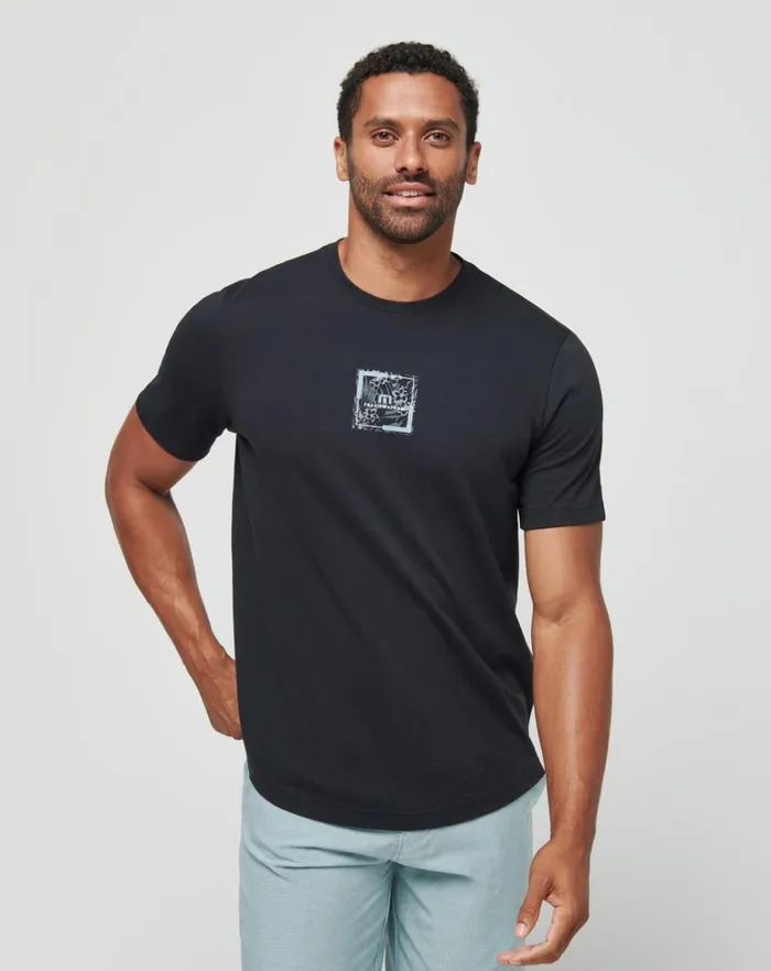 Men Tees TravisMathew LIVING ALOHA TEE Black