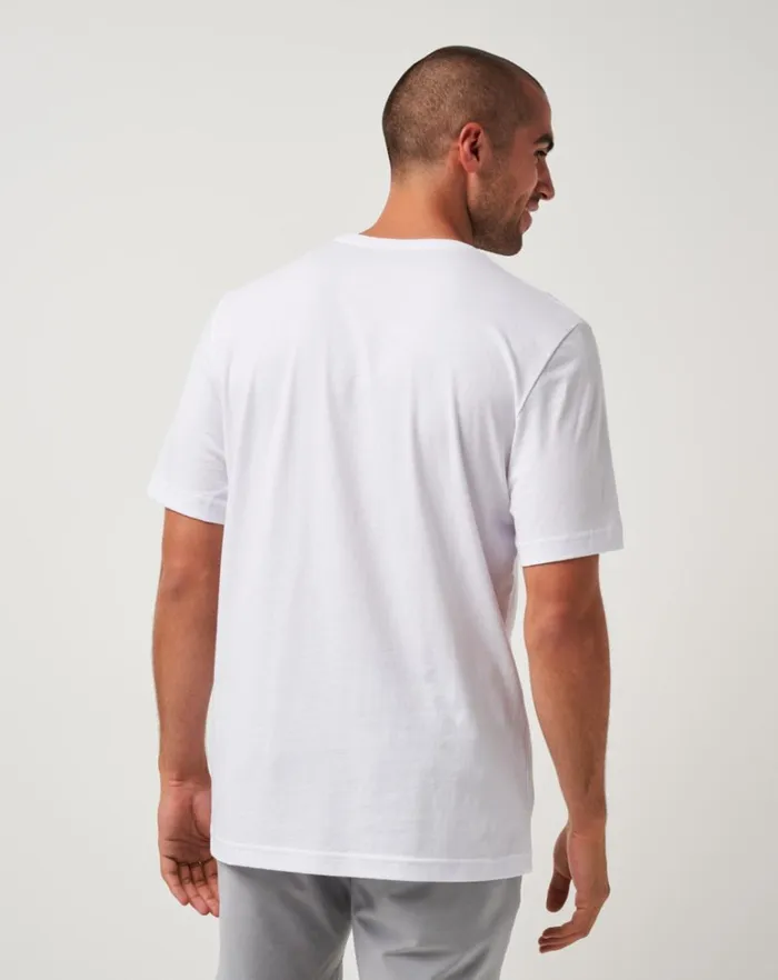 Men Tees TravisMathew LOS ANGELES DODGERS BLEACHER BREEZE TEE White