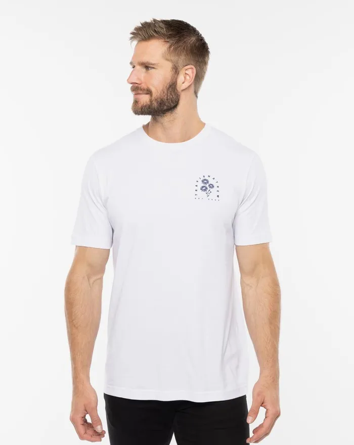 Men Tees TravisMathew LOYALTY PROGRAM TEE White Men Tees TravisMathew LOYALTY PROGRAM TEE White