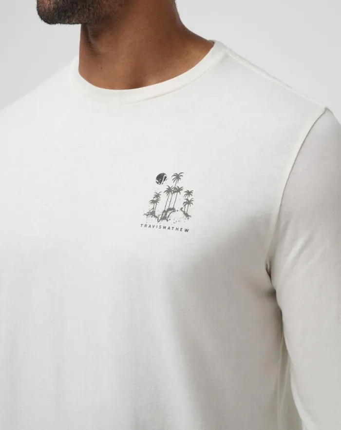 Men Tees TravisMathew ROLLING WAVES LONG SLEEVE TEE Vanilla Ice Men Tees TravisMathew ROLLING WAVES LONG SLEEVE TEE Vanilla Ice
