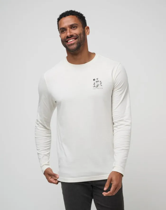 Men Tees TravisMathew ROLLING WAVES LONG SLEEVE TEE Vanilla Ice Men Tees TravisMathew ROLLING WAVES LONG SLEEVE TEE Vanilla Ice