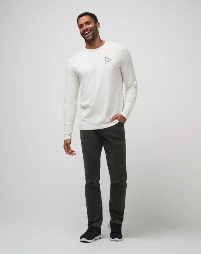 Men Tees TravisMathew ROLLING WAVES LONG SLEEVE TEE Vanilla Ice Men Tees TravisMathew ROLLING WAVES LONG SLEEVE TEE Vanilla Ice