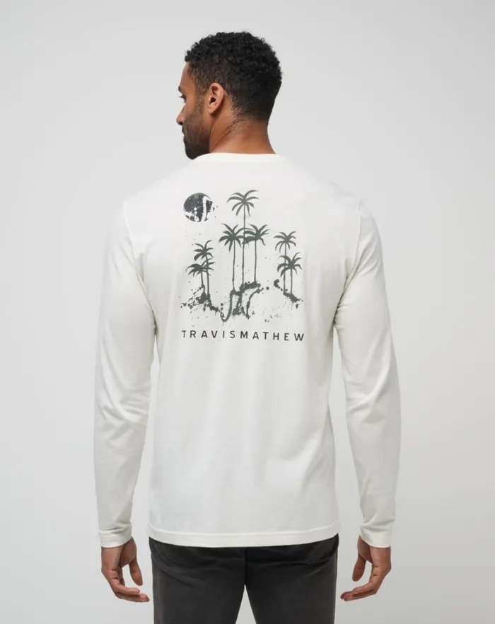 Men Tees TravisMathew ROLLING WAVES LONG SLEEVE TEE Vanilla Ice Men Tees TravisMathew ROLLING WAVES LONG SLEEVE TEE Vanilla Ice