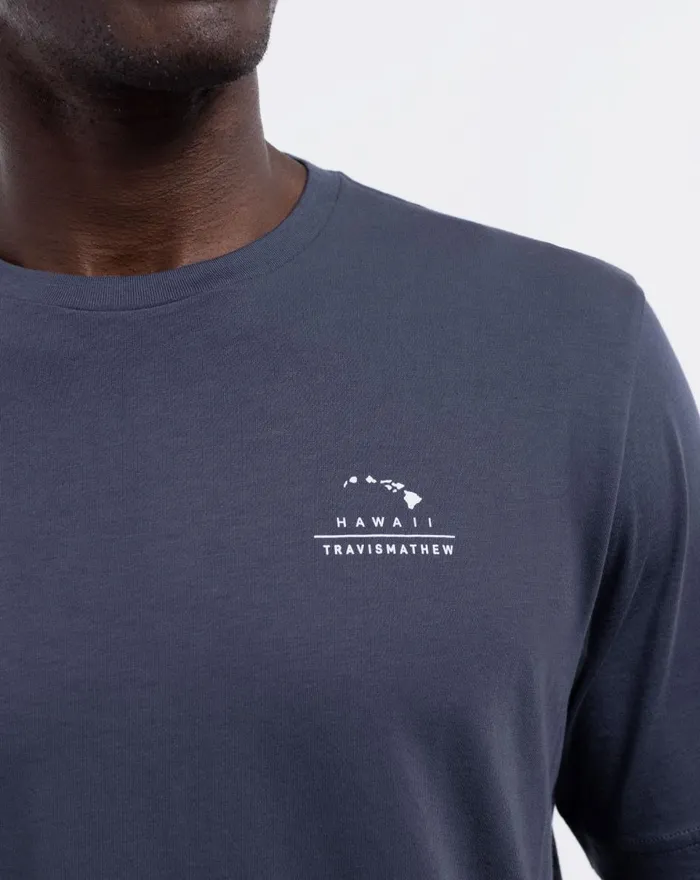 Men Tees TravisMathew TURBULENCE TEE Blue Nights