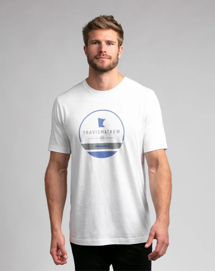Men Tees TravisMathew TWIN CITIES TEE White