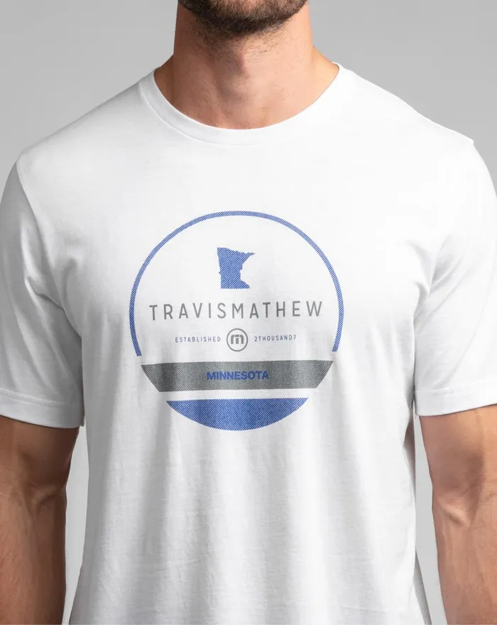 Men Tees TravisMathew TWIN CITIES TEE White