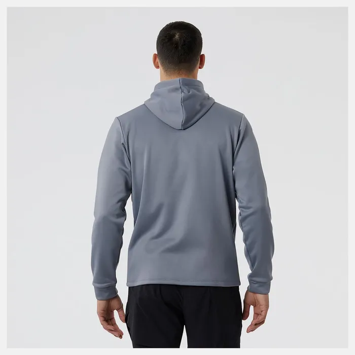 Men Tenacity Performance Fleece Full Zip Hoodie Gunmetal New Balance Hoodies and Sweatshirts