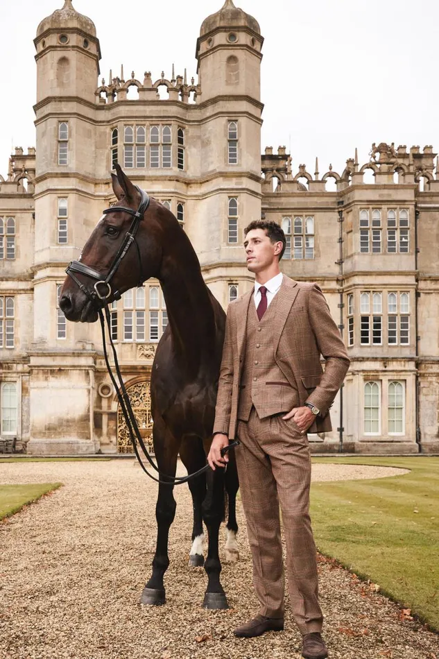 Men The Classic Trouser Clarence Check Merlot Holland Cooper Tailored Trousers