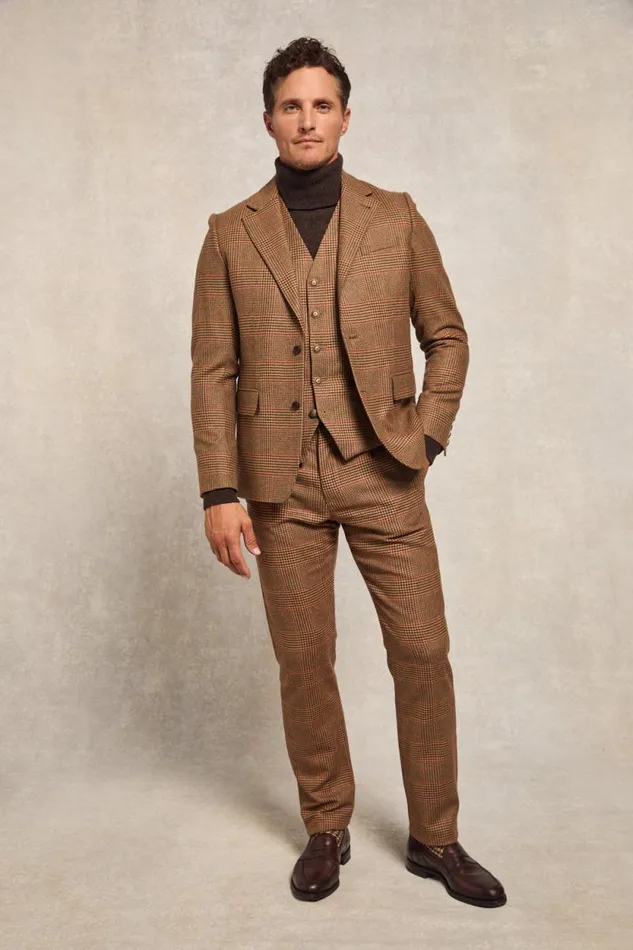 Men The Classic Trouser Clarence Check Merlot Holland Cooper Tailored Trousers