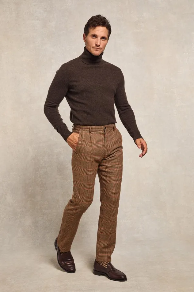 Men The Classic Trouser Clarence Check Merlot Holland Cooper Tailored Trousers