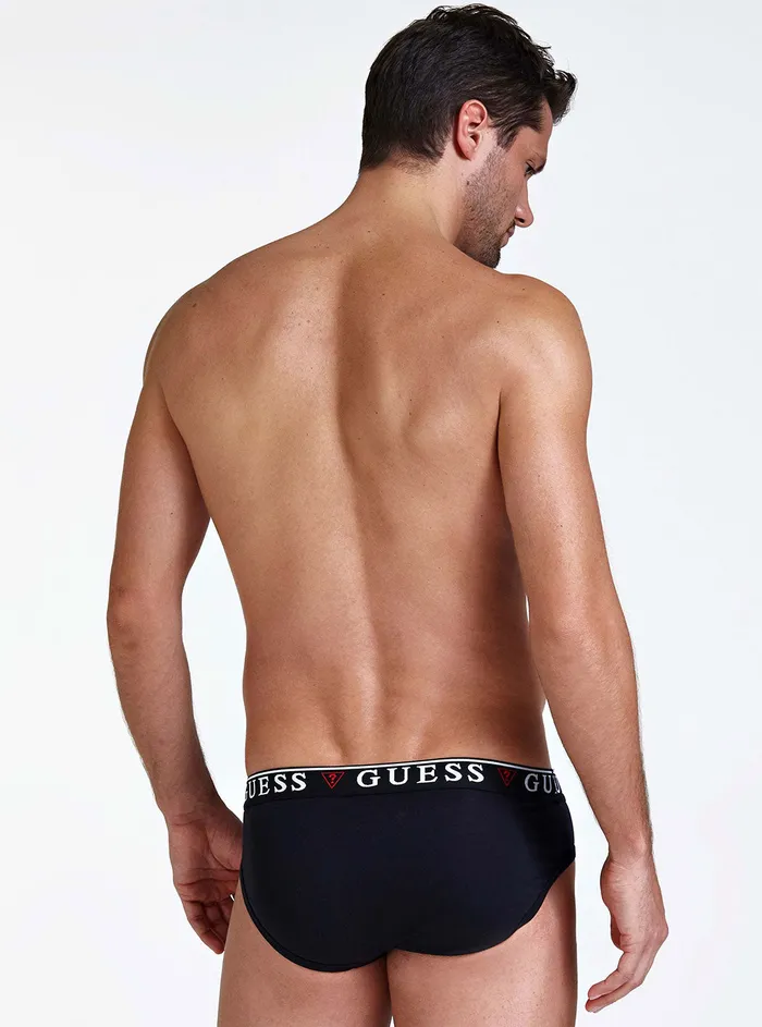 Men Underwear GUESS Frost Black Brian Hero 3pack Briefs Men Underwear GUESS Frost Black Brian Hero 3pack Briefs