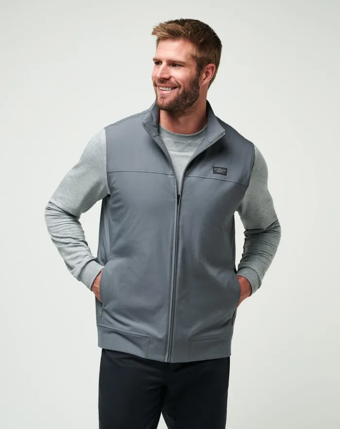 Men Vests TravisMathew WANDERLUST VEST Quiet Shade