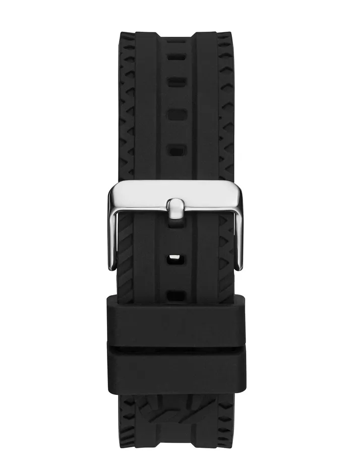 Men Watches GUESS Black Dynasty Crystal Silicone Watch Men Watches GUESS Black Dynasty Crystal Silicone Watch