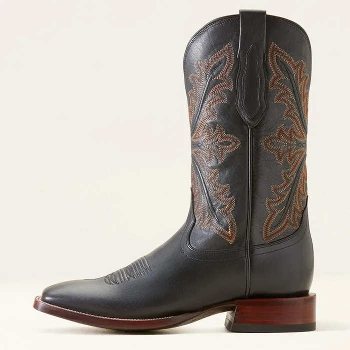 Men Western Boots Ariat Bench Made Bassett Cowboy Boot Cool Black Bison Men Western Boots Ariat Bench Made Bassett Cowboy Boot Cool Black Bison