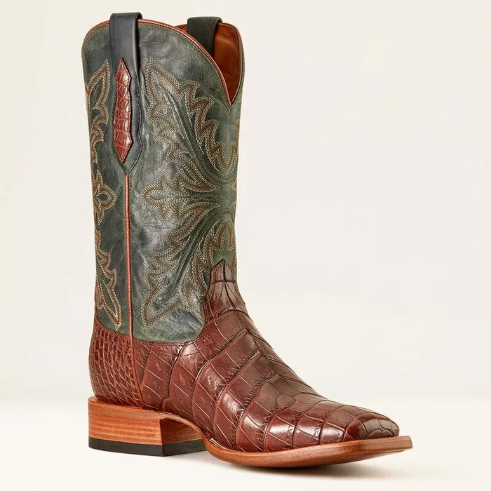 Men Western Boots Ariat Bench Made Bassett Western Boot Whiskey Nile Crocforest Green Men Western Boots Ariat Bench Made Bassett Western Boot Whiskey Nile Crocforest Green