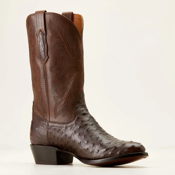 Men Western Boots Ariat Bench Made James Western Boot Espresso Full Quill Ostrich Men Western Boots Ariat Bench Made James Western Boot Espresso Full Quill Ostrich