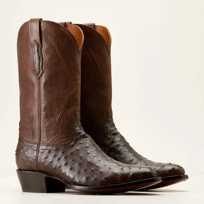Men Western Boots Ariat Bench Made James Western Boot Espresso Full Quill Ostrich Men Western Boots Ariat Bench Made James Western Boot Espresso Full Quill Ostrich