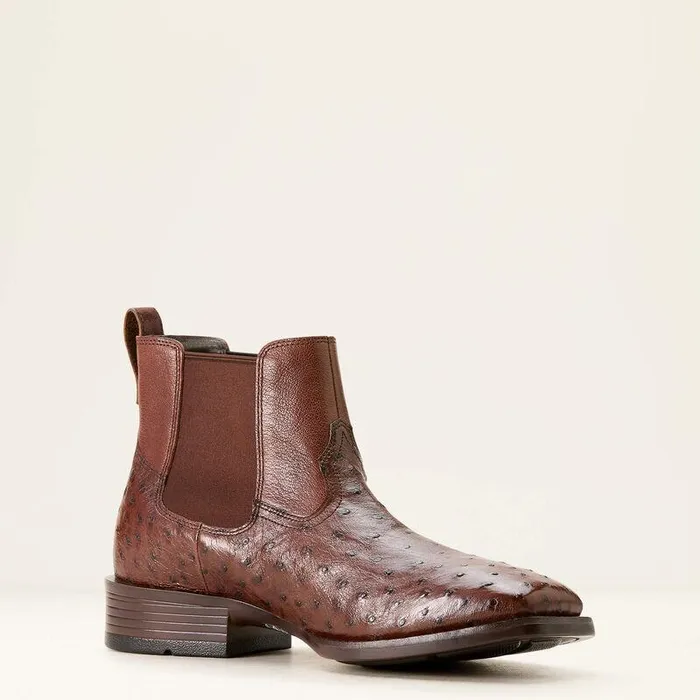 Men Western Boots Ariat Booker Chelsea Wide Square Toe Western Boot Antique Tabac Full Quill Ostri Men Western Boots Ariat Booker Chelsea Wide Square Toe Western Boot Antique Tabac Full Quill Ostri