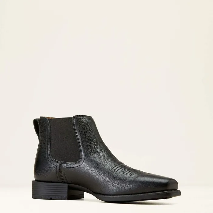 Men Western Boots Ariat Booker Ultra Square Toe Western Boot Black Deertan Men Western Boots Ariat Booker Ultra Square Toe Western Boot Black Deertan
