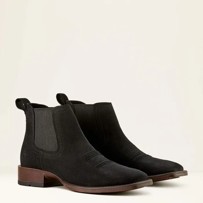 Men Western Boots Ariat Booker Ultra Western Boot Black Suede Men Western Boots Ariat Booker Ultra Western Boot Black Suede