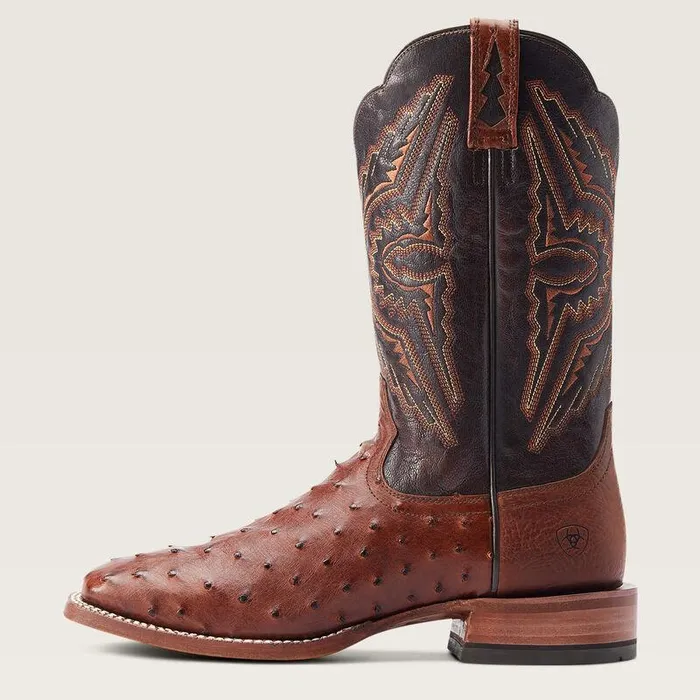 Men Western Boots Ariat Broncy Western Boot Cinnamon Full Quill Ostrich Men Western Boots Ariat Broncy Western Boot Cinnamon Full Quill Ostrich