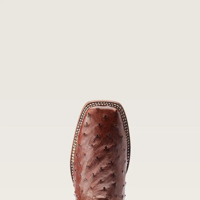 Men Western Boots Ariat Broncy Western Boot Cinnamon Full Quill Ostrich Men Western Boots Ariat Broncy Western Boot Cinnamon Full Quill Ostrich