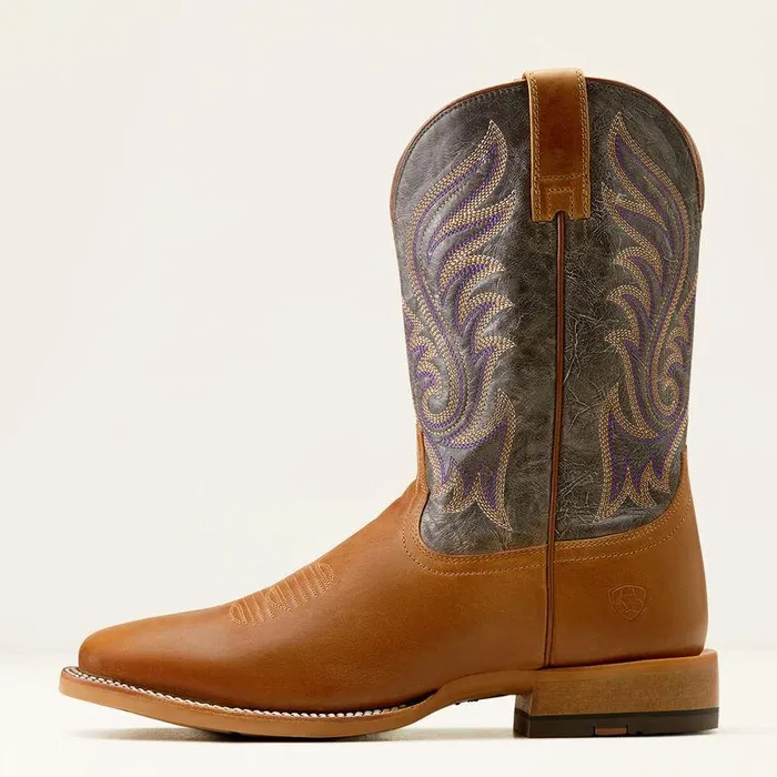 Men Western Boots Ariat Cattle Call Cowboy Boot Rodeo Tansmokey Purple Men Western Boots Ariat Cattle Call Cowboy Boot Rodeo Tansmokey Purple