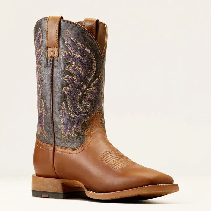 Men Western Boots Ariat Cattle Call Cowboy Boot Rodeo Tansmokey Purple Men Western Boots Ariat Cattle Call Cowboy Boot Rodeo Tansmokey Purple