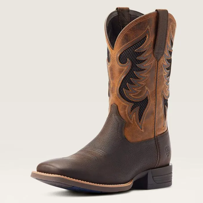 Men Western Boots Ariat Cowpuncher VentTEK Cowboy Boot Dark Brown