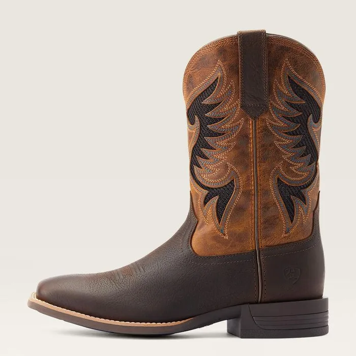 Men Western Boots Ariat Cowpuncher VentTEK Cowboy Boot Dark Brown