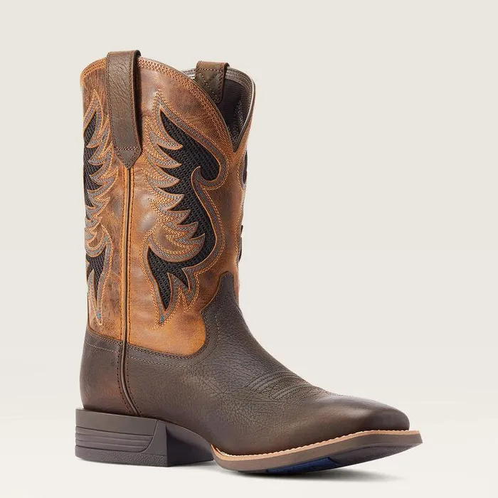 Men Western Boots Ariat Cowpuncher VentTEK Cowboy Boot Dark Brown