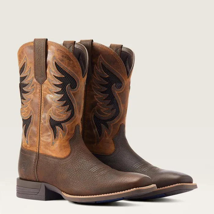 Men Western Boots Ariat Cowpuncher VentTEK Cowboy Boot Dark Brown