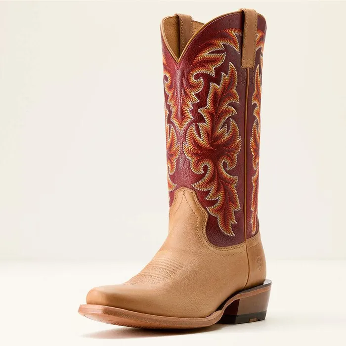 Men Western Boots Ariat Futurity Champ Cowboy Boot Flaxen Tantrue Red