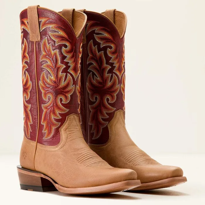 Men Western Boots Ariat Futurity Champ Cowboy Boot Flaxen Tantrue Red Men Western Boots Ariat Futurity Champ Cowboy Boot Flaxen Tantrue Red