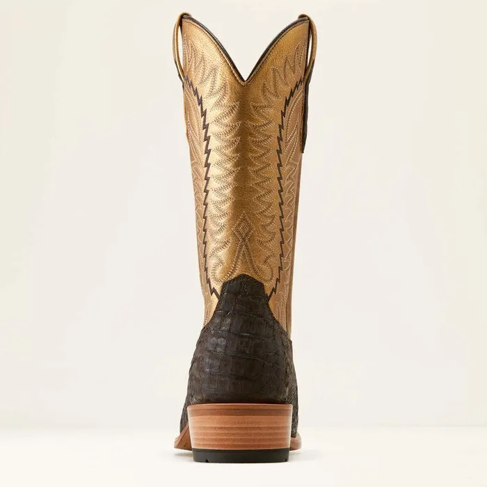 Men Western Boots Ariat Futurity Finalist Cowboy Boot Brushed Chocolate Caiman Bellyand Washed Gold Men Western Boots Ariat Futurity Finalist Cowboy Boot Brushed Chocolate Caiman Bellyand Washed Gold