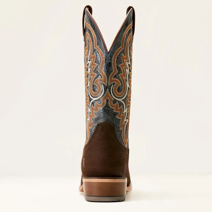 Men Western Boots Ariat Futurity Relentless Bama Fury Cowboy Boot Chocolate Bisonroyal Blue