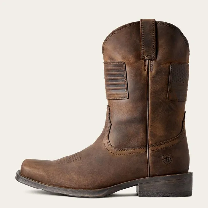 Men Western Boots Ariat Rambler Patriot Western Boot Distressed Brown