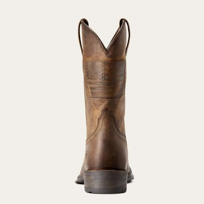 Men Western Boots Ariat Rambler Patriot Western Boot Distressed Brown