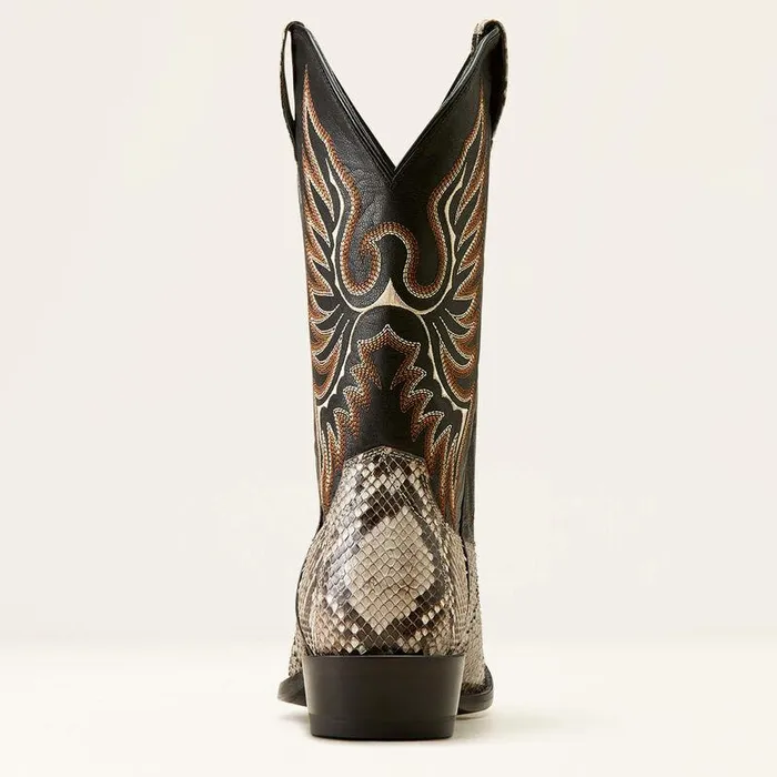 Men Western Boots Ariat Slick Cowboy Boot Natural Pythonluxe Black