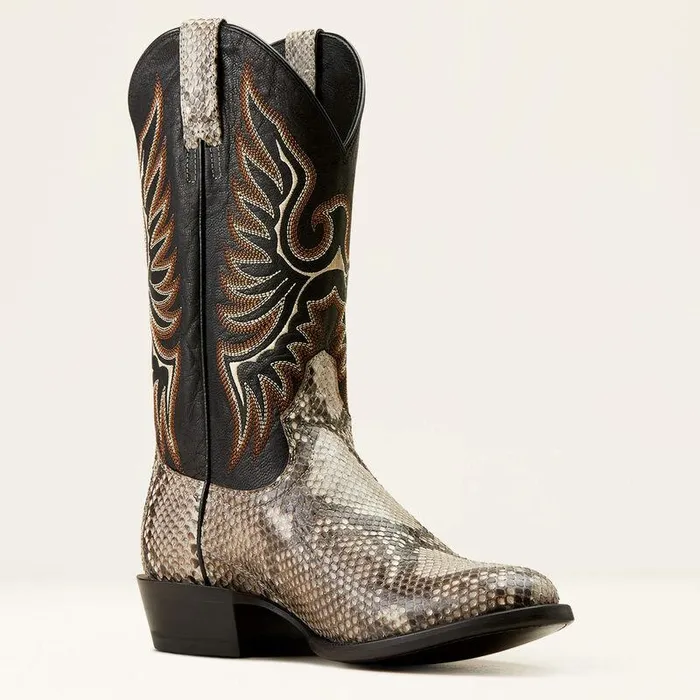 Men Western Boots Ariat Slick Cowboy Boot Natural Pythonluxe Black