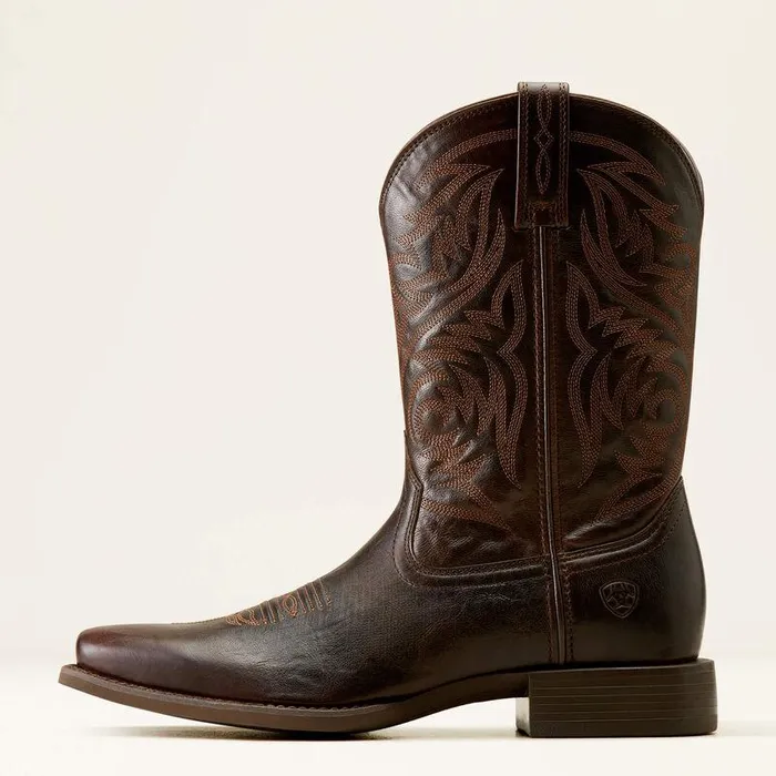 Men Western Boots Ariat Sport Herdsman Cowboy Boot Burnished Chocolate Men Western Boots Ariat Sport Herdsman Cowboy Boot Burnished Chocolate