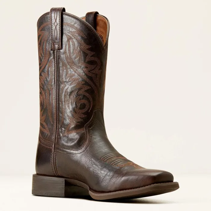Men Western Boots Ariat Sport Herdsman Cowboy Boot Burnished Chocolate Men Western Boots Ariat Sport Herdsman Cowboy Boot Burnished Chocolate