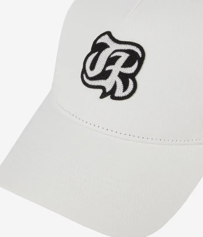 Men White Cap With TK Patch THE KOOPLES Hats and Scarves